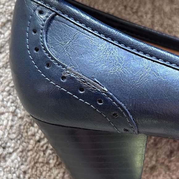 🌻Nauturalizer Wide Chunky Heel Buckle Fringe Detail Heels - Picture 3 of 11